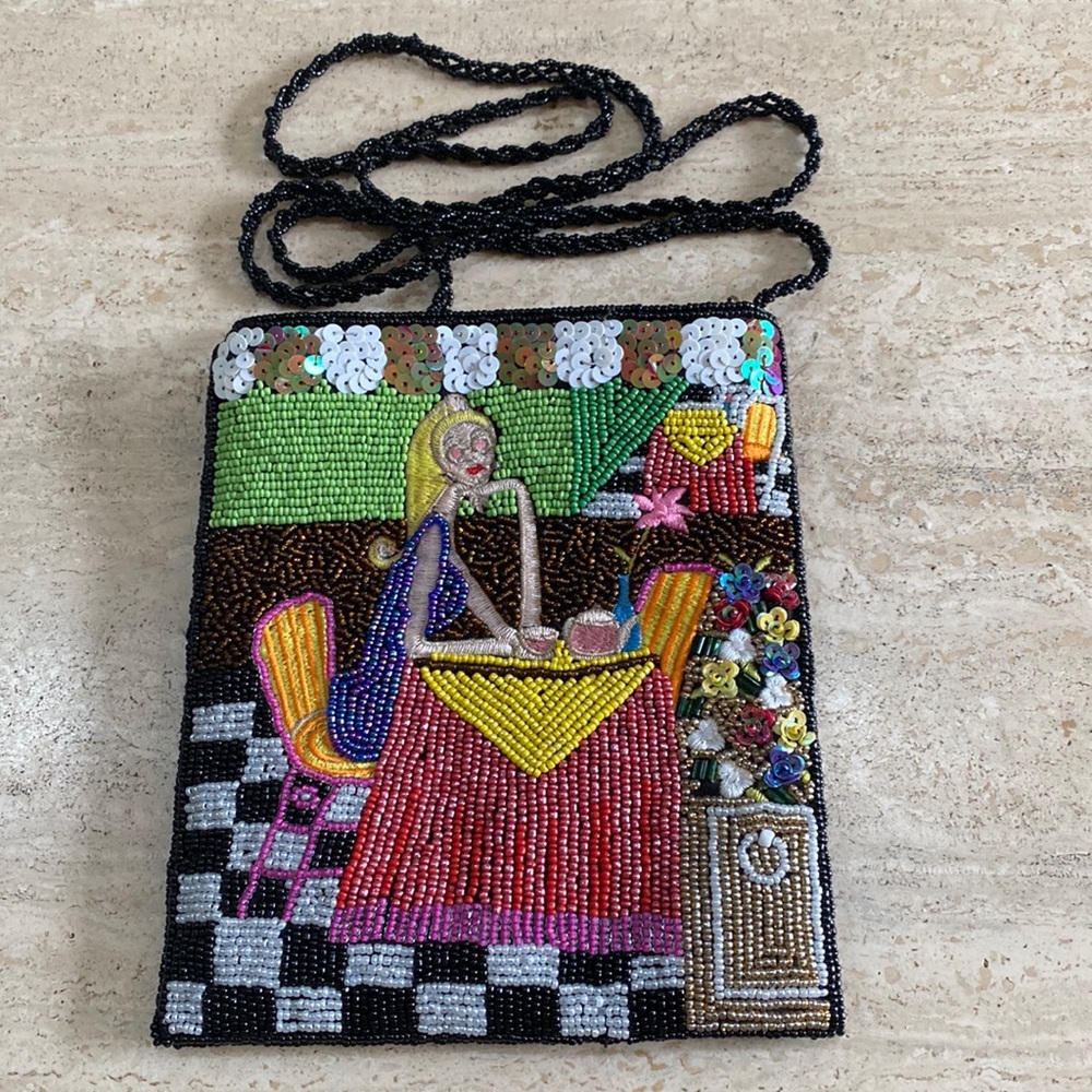 Beaded Sequins cross boy bag beaded PURSE Shoulder Strap Collection - Picture 15 of 16